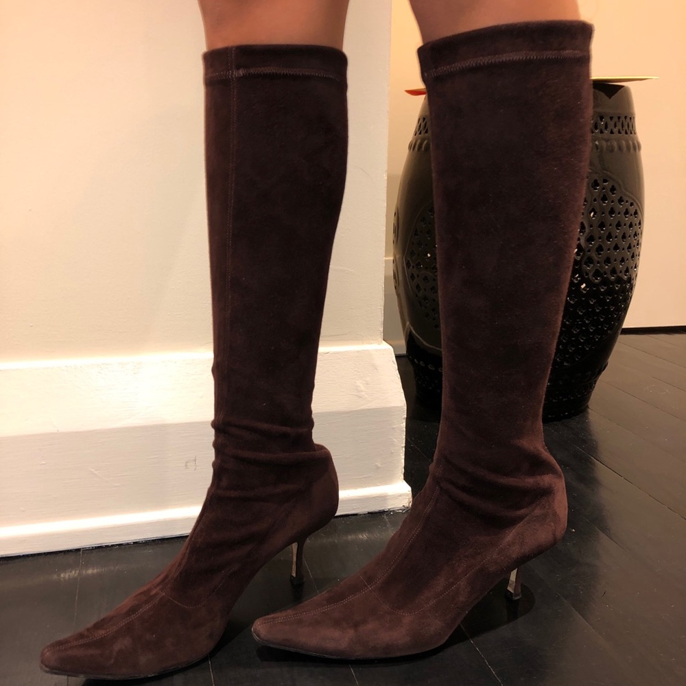Jimmy choo suede brown boots